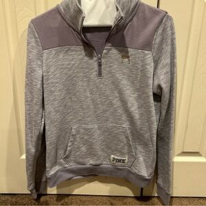 Pink Victoria secret purple zip up sz xs quarter zip